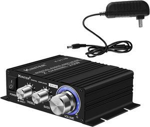 Kinter K3118 Texas Instruments TI Digital Hi-Fi Audio Mini Class D Home Auto DIY Arcade Stereo Amplifier with 12V 3A Power Supply Black