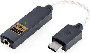 iFi GO link - DAC & Amplifier - USB-C to 3.5mm Adapter - Improve Headphone Sound from any Device - Gold-plated 3.5mm Headphone Socket  Flexible Cable - Supports Hi-Resolution 32-bit/384kHz/DSD256/MQA