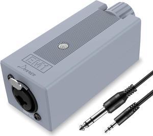 Headphone Amplifier DC 5V-1A, 3.5mm Rechargeable Portable in-Ear Monitor Amplifier with 8 to 250 Impedance, with 2 XLR and 1/4" TRS Inputs