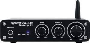 21 Silver 2.1 Channel Bluetooth Home Audio Amplifier Receiver