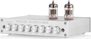 Douk Audio Balanced EQ Preamp: 7-Band Equalizer - Vacuum Tube Preamplifier with XLR RCA Inputs & Outputs - for Home Stereo HiFi System, Amplifiers, Active Speakers (T8 PRO Silver) Douk Audio Balanced EQ Preamp: 7-Band Equalizer - Vacuum Tube Preamplifier with XLR RCA Inputs & Outputs - for Home Stereo HiFi System, Amplifiers, Active Speakers (T8 PRO Silver)
