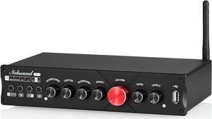 Nobsound 5.1 Channel Bluetooth Amp, Power Audio Amplifier with Optical, Coaxial, USB inputs & Subwoofer Output for Home Theater Surround Sound System, 3 x TPA3116