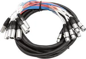 Seismic Audio Speakers 8 Channel Low Profile XLR Send Sub Snake Cable, XLR Splitter Cable, 15 Feet Seismic Audio Speakers 8 Channel Low Profile XLR Send Sub Snake Cable, XLR Splitter Cable, 15 Feet