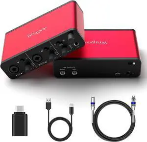 Wrugste USB Audio Interface +48V Phantom Power 24Bit/192kHz for Recording Podcasting and Streaming Ultra-low Latency Plug and Play Noise-Free XLR Audio Interafce for PC Wrugste USB Audio Interface +48V Phantom Power 24Bit/192kHz for Recording Podcasting and Streaming Ultra-low Latency Plug and Play Noise-Free XLR Audio Interafce for PC