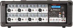Rockville RPM80BT 2400w Powered 8 Channel Mixer/Amplifier w/Bluetooth/EQ/Effects | 2400W Peak, 600W RMS, 8 Mic and 1/4 in TRS Inputs, USB, RCA AUX, 5-Band EQ, Reverb, Delay, 48V Phantom Power Rockville RPM80BT 2400w Powered 8 Channel Mixer/Amplifier w/Bluetooth/EQ/Effects | 2400W Peak, 600W RMS, 8 Mic and 1/4 in TRS Inputs, USB, RCA AUX, 5-Band EQ, Reverb, Delay, 48V Phantom Power