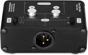 2 Way XLR Balanced Stereo Audio Switcher Passive A/B Mini Switch Box Mixer Sound Splitter (KN102, 2-IN-1-OUT)