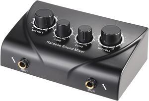 2-Way XLR Balanced Audio Switcher — Passive A/B Mini Switch Box, 2-IN-1-OUT, For Mics, Mixers, Recorders (KN102)