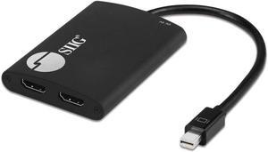 2-Port Mini DisplayPort 1.2 to 2 HDMI MST Hub Video Splitter DisplayPort Daisy Chain Monitor Not for MacOS TAA Compliant (CE-DP0L11-S1)