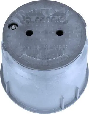 910 Electrical Splice Box with 10-Inch Diameter, 1-Piece, Grey