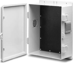 Outdoor Electrical Junction Box, ABS Water Resistant Enclosure with Internal Mounting Panel & Hinged Cover (13" H* 9.2" L* 5.6" W)