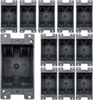 Single Gang Electrical Outlet Box,Old Work, 14 Cubic Inch Junction Box,ETL Listed and 2 Hours Fire Certification, for Home Improvement (12 Pack)