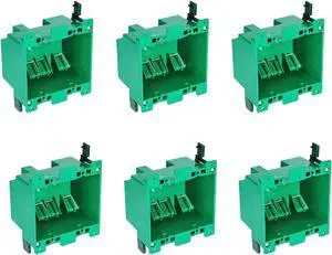2 Gang Outet Electrical Box Old Work, PVC, UL Listed, 6 Pack