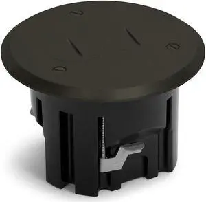 Lew Electric Round Floor Box Kit (Screw Plugs, Dark Bronze)