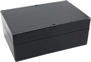 Watertight Junction Box, IP67 Waterproof Project Box Durable ABS Plastic Electronic Enclosure Case for DIY Electrical Project Black 11.42" x 8.27" x 3.94"(290 x 210 x 100 mm)