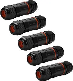 COMOPEZ Electrical Junction Box IP68 Waterproof 3 Way Cable Connector Wire Range 3-10MM, 6-11MM, External Coupler for 0.5-2.5MM Electric Power Cord Boxes for Indoor Underground (5PCS)