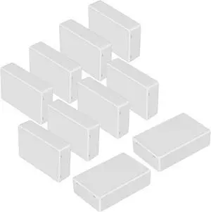 LeMotech Project Box 10 Pieces ABS Plastic Electrical Project Case Small Junction Box for Electronics White 3.94 x 2.36 x 0.98 inch (100 x 60 x 25 mm)
