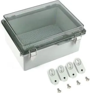 Sunnyglade ABS Plastic Dustproof Waterproof IP65 Junction Box Universal Durable Electrical Project Enclosure with Lock (6.7"x8.7"x4.3" CC)