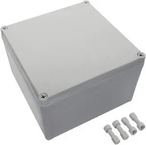 LeMotech Waterproof Dustproof IP67 Junction Box DIY Case Enclosure Gray 7.9 x 7.9 x 5.1 inch (200 x 200 x 130 mm)