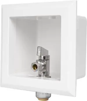 EFIELD Toilet Outlet Box, Pre-Assembled,1/2-Inch Push fit Inlet with Installed 1/4-Turn Ball Valve