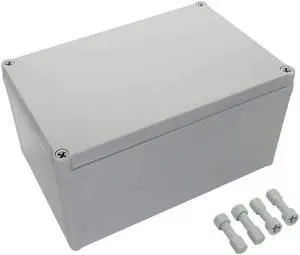 LeMotech IP67 Waterproof Junction Box ABS Plastic Project Box Dustproof Electrical Box Outdoor Enclosure for Electronics DIY Case Gray 9.8X 5.9X 5.1 inch(250mmx 150mmx 130mm)