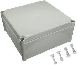 LeMotech Waterproof Dustproof IP67 Junction Box DIY Case Enclosure Gray 11 x 11 x 5.1 inch (280 x 280 x 130 mm)