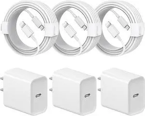iPhone 14 13 12 11 Charger Fast Charging iPhone Fast Charger 3-Pack 20W iPad Charger 6FT C Chargers Fast Charging Cord Whit iPhone 14/14 Pro Max/13 Pro/13/12 Mini/12 Pro Max/11 Pro Max/Xs and iPad