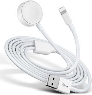 Upgraded Smart Watch Charger for Apple Watch Charger Charging Cable Compatible with iWatch Series SE/9/8/7/6/5/4/3/2/1 & Phone 14/13/12/11/Pro/Max/XS/X//Pad Series, 6.5ft/2m