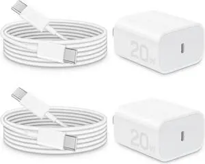 i Phone 16 15 Charger Fast Charging-20W USB C Wall Charger Block with 6Ft Type-C to Type-C Cable for i Phone 16/16 Pro/16 Plus/16 Pro Max/15/15 Pro/15 Plus/15 Pro Max i Pad Pro/Air & More