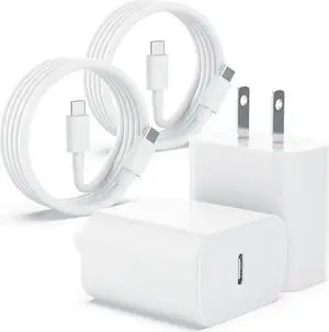 iPhone 15 Charger Fast Charging, iPad Charger 2Pack 20W USB C Fast Wall Charger with 6ft Type C to C Cable for iPhone 15/15 Plus/15 Pro/15 Pro Max/iPad 10/iPad Mini 6/iPad Air5/iPad Pro/