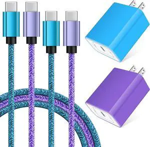 20W USB C Fast Wall Charger with 6ft Type C to C Fast Charging Cable for Samsung Galaxy S25/S25+/S25 Ultra/S24 FE/S23 Ultra/S23+/S21 FE/S21 Ultra/S20/A16/A25/A35/A15/A54/A14/A53 5G/A13/A03S/A23/A12