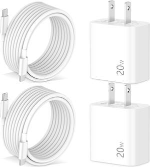 Pixel 9/8/7/6/5/4 Fast Charger, 2Pack 20W USB C Charging Block + 6FT USB C Cable Cord for Google Pixel 8/9 Pro/7/7a, 6a/6/Pro, 5/4/3/XL, Phone 15, Galaxy, Android Phones