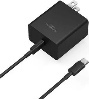 45W USB C Super Fast Charger Type C Charger Fast Charging Block Android Phone Charger with 6Ft Type C to C Cable for Galaxy S25 Ultra/S25/S24/S23/S22/S21/S20/Note 20/Note 10Black