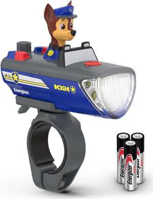 Energizer PAW Patrol Chase Bike Light, for Kid's Bikes and Scooters, PAW Patrol Toy Flashlight for Boys and Girls (Batteries Included) Energizer PAW Patrol Chase Bike Light, for Kid's Bikes and Scooters, PAW Patrol Toy Flashlight for Boys and Girls (Batteries Included)