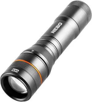 NEBO Newton Powerful LED Handheld Flashlight | AA Battery Powered Compact Waterproof Flashlight | Storm Gray | Available in 500, 1000, 1500 Lumens