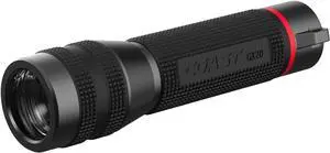 GX20 1200 Lumen Waterproof Alkaline-Dual Power LED Flashlight with Twist Focus Anti-Roll Cap and Textured Handle - Compatible with 4 x AAA Batteries (Included) or ZX750 Rechargeable Battery