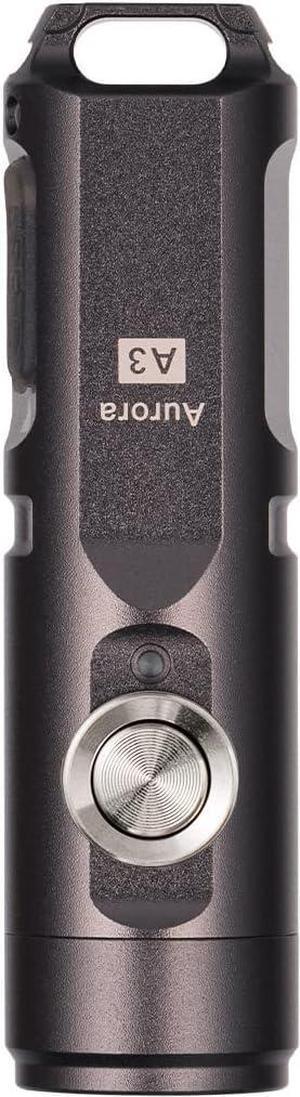A3 Gen 4 Keychain Flashlight- Super Bright 650 Lumens USB C Rechargeable EDC Flashlight Water-Resistant Lightweight- Ideal for Everyday Carry Camping Hiking Emergency (Gun Grey)