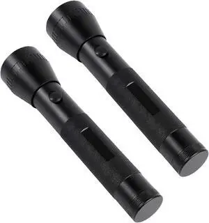 KunHe 2 Pack Heavy Duty 2 D Cell Battery LED Big Flashlights High Lumens Single Mode Flashlight