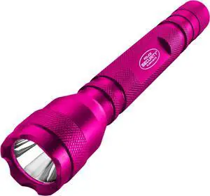 Maiden Ultra Bright LED Flashlight -180 Lumens -150 Meter Beam Distance -Small Powerful Compact & Water Resistant - EDC Home Security & Camping Battery Powered Flashlight - Pink