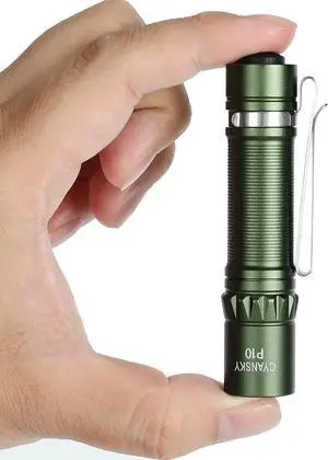 P10 300 Lumens EDC Flashlight,Mini Pocket Flashlight for Camping and Hiking,Tail Switch Small Portable Flashlight,Powered by Single AA Battery,Green