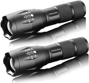 TC1200 Military Grade 2000 Lumen 5 Mode LED Tactical Flashlight Torch for Hurricane Camping Biking Hiking Home Emergency,2 Pack