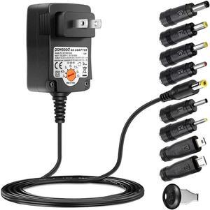 3V 4.5V 5V 6V 7.5V 9V 12V Universal AC Adapter 12W AC/DC Power Adapter for Household Elecronics Pedals Routers Speakers CCTV Cameras Smart Phone USB Hub GPS Tablet Recorder etc.