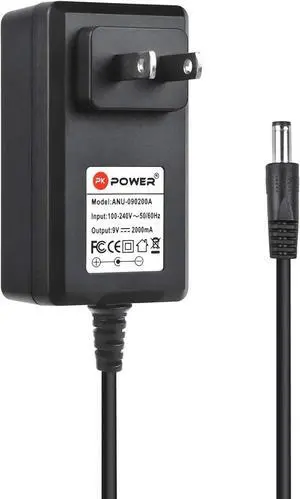 PK Power 9V 2A AC Adapter for DYMO LabelManager 100 160 350 LM-160 150 LM-500TS 220P 210D LM-150 155 LM-200 LM210D 1738976 Power Supply Cord with Internal Negative