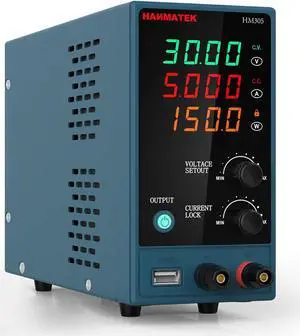 Adjustable DC Power Supply (0-30 V 0-5 A) with Output Enable/Disable Button HANMATEK HM305 Mini Variable Switching Digital Bench Power Supply Adjustable DC Power Supply (0-30 V 0-5 A) with Output Enable/Disable Button HANMATEK HM305 Mini Variable Switching Digital Bench Power Supply