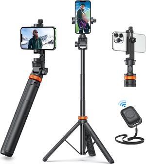 Newest 62" Phone Tripod, EUCOS Tripod for iPhone & Selfie Stick Tripod with Remote, Upgraded iPhone Tripod Stand & Travel Tripod, Solidest Cell Phone Tripod Compatible with iPhone/Android