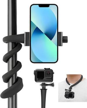 Flex Mount Stroller Phone Holder Selfie Stick Gooseneck for Treadmill Bike Shopping Cart Boat Smartphone Suitable with GoPro Hero 12/11/10/9/8/7/6/5/4 AKASO Insta360
