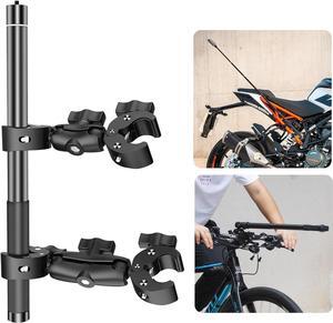Motorcycle Bike Handlebar Double clamp Mount and 67Invisible Selfie Stick for insta360 X4/X3/X2/XONE/GO2/3 Action Camera