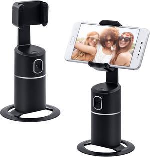 Mcbazel Auto Face Tracking Tripod, No App Required, Rechargeable Battery, 360° Rotation Phone Tracking Holder Face Body Phone Camera Mount for Live Vlog Streaming Video Chat - Black