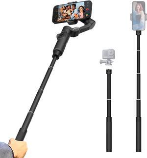 Gimbal Extension Rod, 29" Extension Pole for DSLR Cameras, Adjustable Selfie Stick with 1/4 Screw Interface, Compatible with a Range of Handheld Gimbal and Other Universal Interface Devices