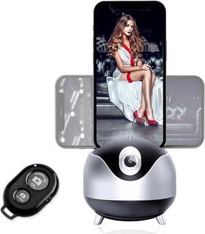 Auto Face Tracking 360 Camera Tripod for Cell Phone Rotating with Remote, iyesku 2-Axis Smart AI Face Recognition 360 Selfie Stick Rotation Tripod Mobile Phone Holder TikTok Camera Tripod (Black)