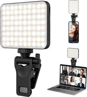 LED Rechargeable Selfie Light & Led Cell Phone Light Clip on - Perfect for Selfies, Makeup, TikTok, and Live Streaming